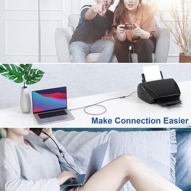 USB подовжувач RAVIAD 3м, USB 2.0, A-A, нейлон, сірий. Для картрідерів, клавіатур, принтерів, сканерів, камер, хабів