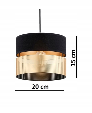 Підвісна лампа Elko-Lighting, чорно-золота, металева, 5xE27