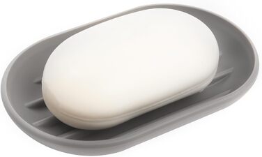 Тримач для мила Umbra Touch овальної форми з м'яким покриттям для ванної кімнати та кухні, білий, 14 x 9 x 2 см