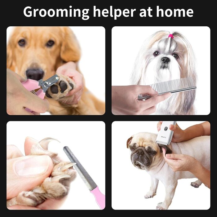 Професійний набір для грумінгу котів та собак Favrison: тиха машинка для стрижки, бездротовий триммер, зелений