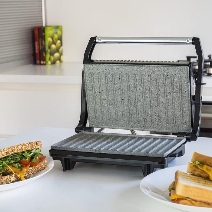 Cecotec Rock'nGrill Dark 700W Electric Grill with Stone Coating - PTFE & PFOA Free