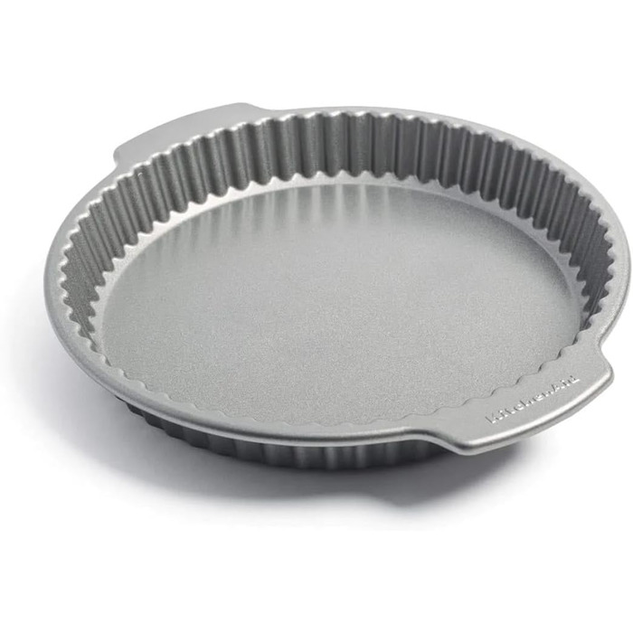 KitchenAid Bakeware Aluminized Steel, PFAS-free, Non-stick coating, 28 cm Quiche pan, freezer-safe, oven-safe up to 230°C, dishwasher-safe, Grey