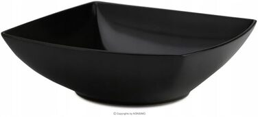 Набір посуду Konsimo для 6 осіб (18 предметів) - EPIRI: Сучасний сервіз з чорного матового стекопласту для сім'ї