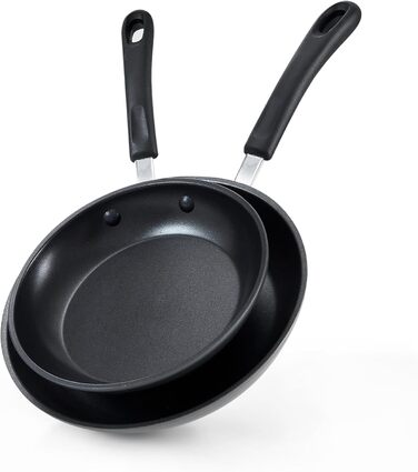 Cook N Home 02597 Професійний посуд з анодованого алюмінію, скло, чорний (сковорода)