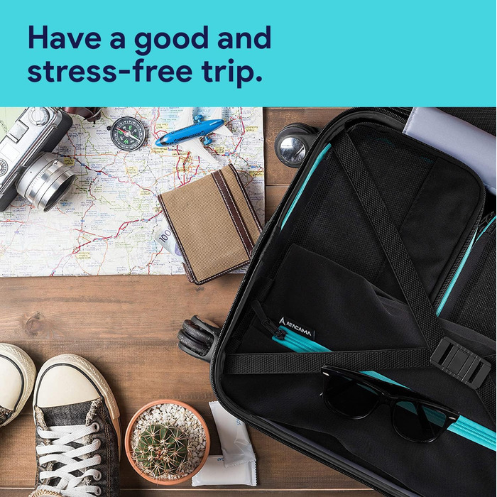 Набір кубиків-органайзерів для багажу Atacama Premium: компресійні мішки з двома кишенями для рюкзака та валізи - чорний, комплект з 6 шт. (4 шт.)