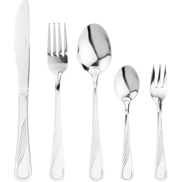 Cutlery Set, Dinnerware for 12 People, 72-Piece Stainless Steel, Cutlery Set including Case with Flatware and Cake Server, Dishwasher Safe, Silverware (EVELINE)