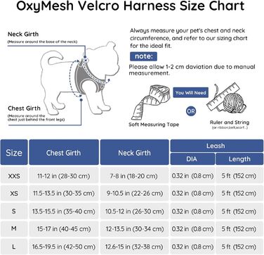 Шлейка для собак BELLA & PAL для маленьких собак з повідком, Step-in шлейка з Air Mesh, анти-тяга, світловідбиваюча, дихаюча, для цуценят, для котів, S (XXS (28-30см обхват грудей), синій & сірий)