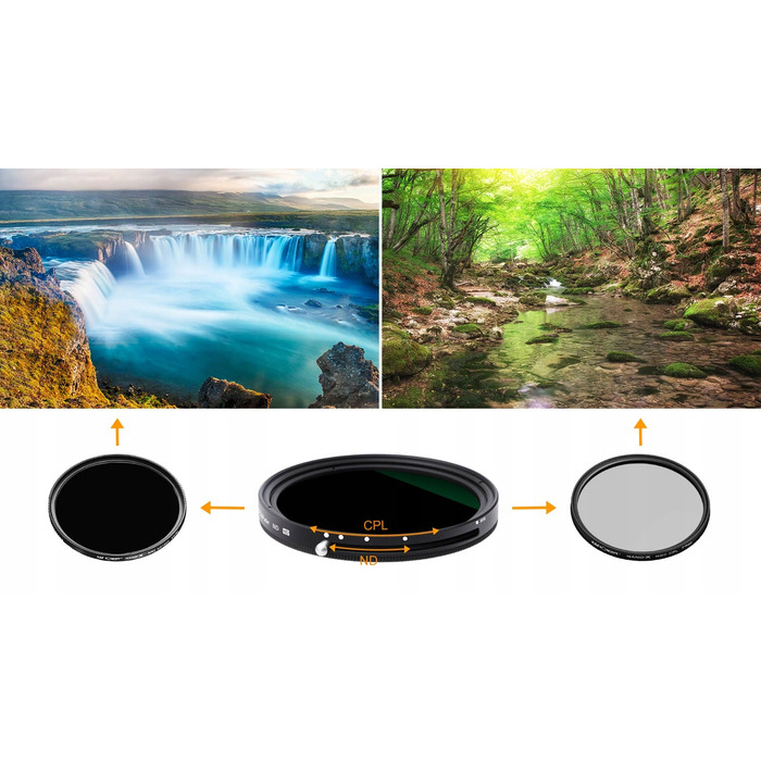 Регульований фільтр CPL+ND2-ND32 Nano-X PRO MRC, 55мм