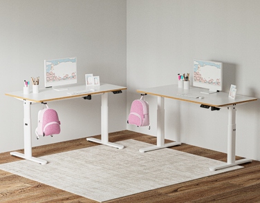 Дитячий стіл Ultradesk Pulsar з електричним регулюванням висоти, білий