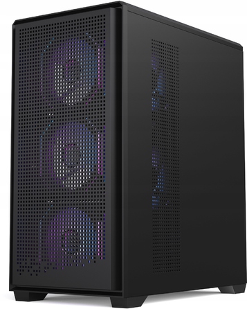Великий комп'ютерний корпус ATX з USB 3.0, загартованим склом, сіткою (Mesh) та 3-ма RGB-вентиляторами
