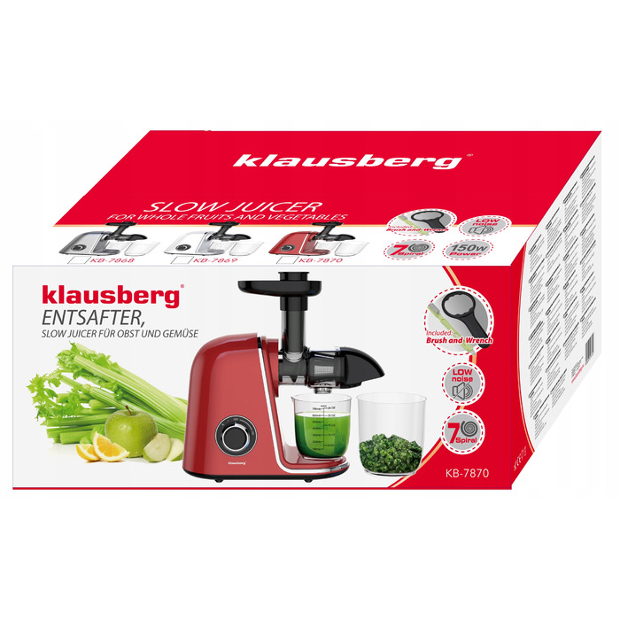 Горизонтальна шнекова соковижималка Klausberg KB 7870 150 Вт