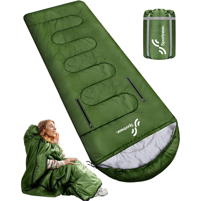 3-4 Season Sleeping Bag - Waterproof Camping Sleeping Bag for Adults - 220x84cm, 1.9KG
