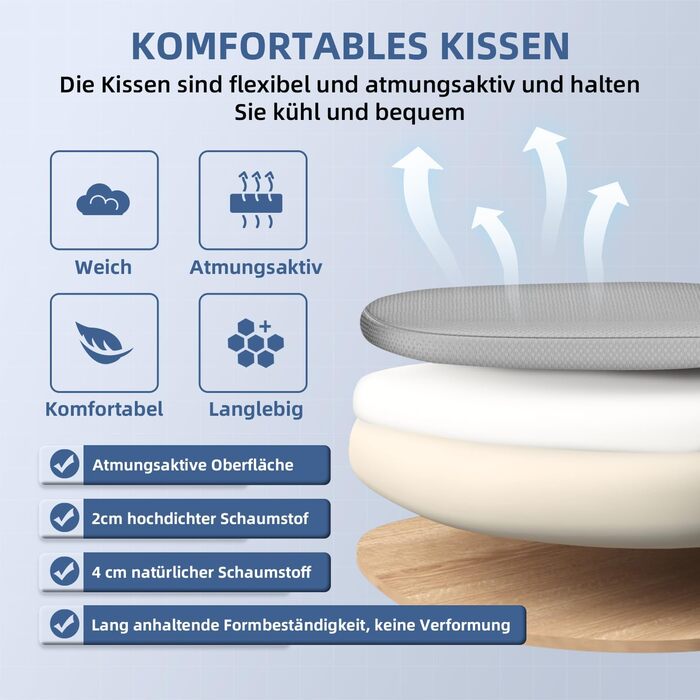 Ергономічне крісло для офісу, крісло для робочого столу з підйомними підлокітниками, регульована поперекова підтримка, офісне крісло для керівника, поворотне крісло, сітчасте крісло з функцією гойдання до 125° (Сірий, без підголівника)