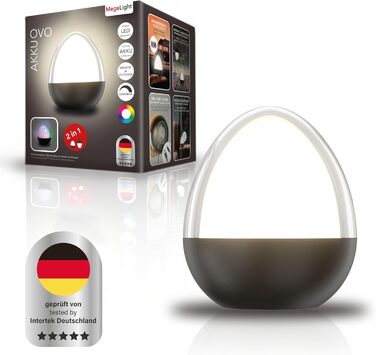 MegaLight LED Night Light Kids RGB Color Changing | Night Light Baby without Swallowing Hazards | Dimmer Night Light with Timer | Touch USB Night Lamp for Children's Room | (Ovo)