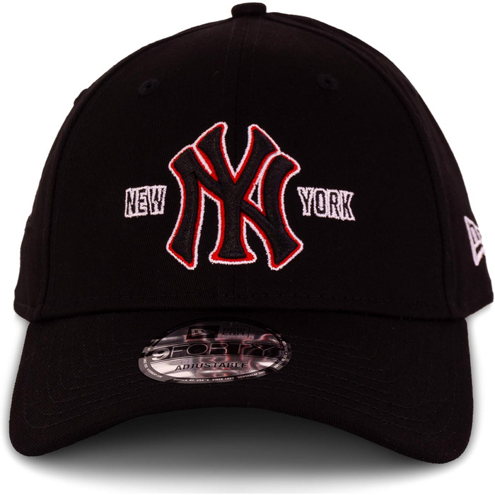 Кепка New Era New York Yankees 39thirty Flexfit чорна, універсальний розмір