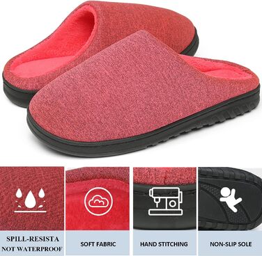 Тапочки зимові для дому жіночі/чоловічі, тепла піна пам'яті, бавовна, рожевий (36/37 EU)