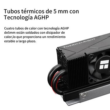 Охолоджувач SSD Thermalright HR10 2280 PRO BLACK: Радіатор з 2 тепловими трубами, для настільних ПК