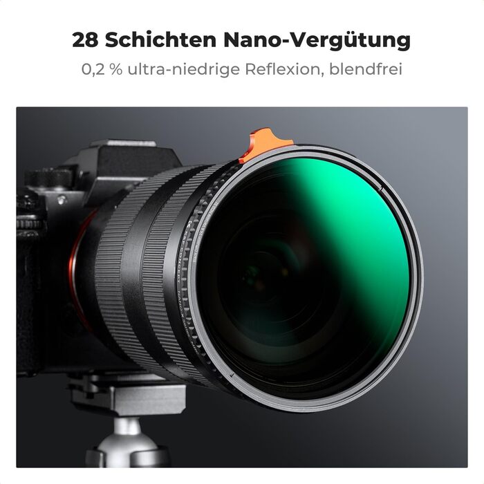 Фільтр K&F Concept Black Mist 1/4 + ND2-ND32 55mm змінний нейтральний фільтр (Nano-Xcel)