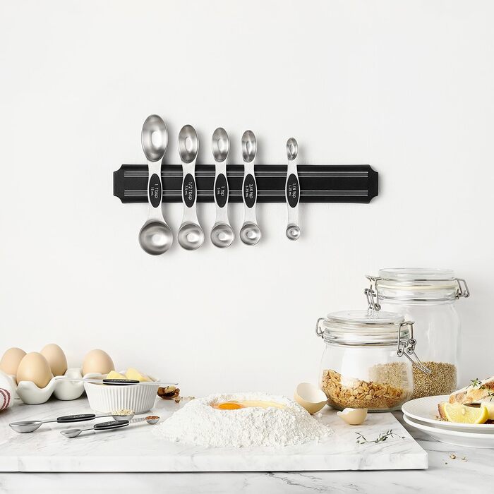 Набір магнітних мірних ложок Spring Chef, нержавіюча сталь, двосторонні, для спецій, срібний