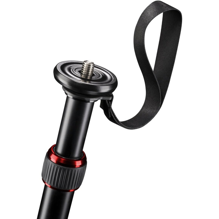 Штатив Mantona DSLM Travel - червоний, для камер, до 5 кг, з кульковою головкою та рівнем