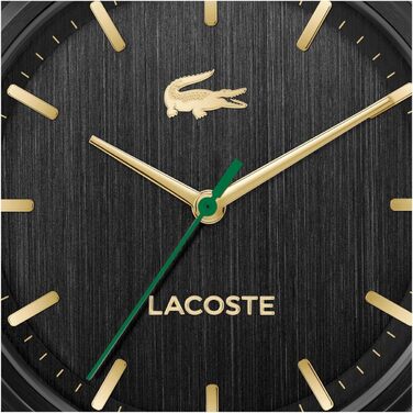 Годинник Lacoste Lisbon чоловічий кварцовий, браслет з нержавіючої сталі (чорний)