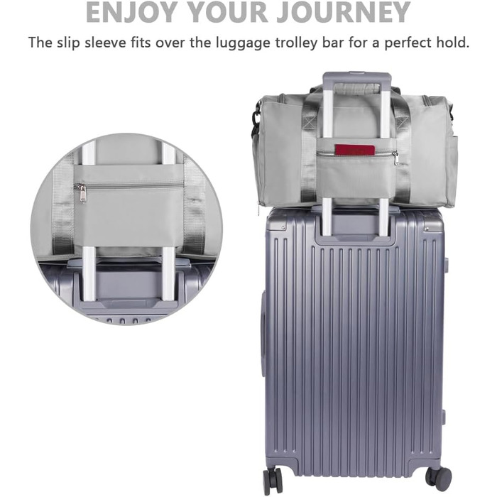 Спортивна сумка Flintronic 35L: водонепроникна дорожня сумка-валіза для подорожей, вихідних та спорту (з біркою) - синій (#5 сірий)