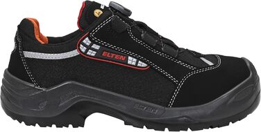 Робочі черевики ELTEN SENEX BOA ESD S3 для чоловіків, текстиль, алюмінієва захисна капа, легкі, спортивні, чорно-червоні, розмір 43