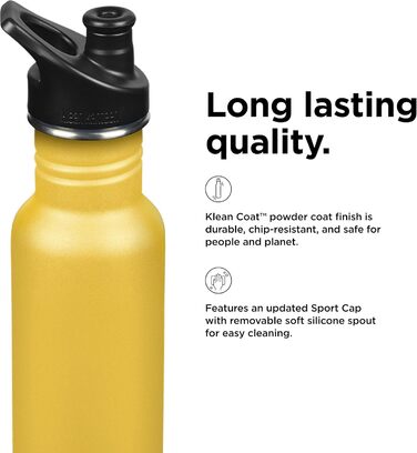 Klean Kanteen Classic Narrow Water Bottle Old Gold 532 ml