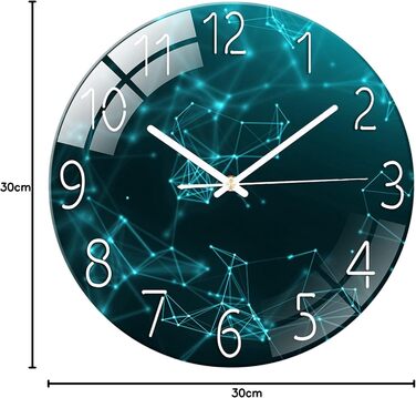 RAILONCH Silent Wall Clock Modern Design Wall Clock No Noise for Living Room, Kitchen, Office, and Bedroom (#07)