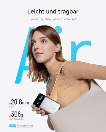 Повербанк CUKTECH 15 Air 15000mAh 100W з цифровим дисплеєм та швидкою зарядкою USB-C для iPhone 16/15/14/13, Samsung Galaxy, iPad, ноутбуків Dell