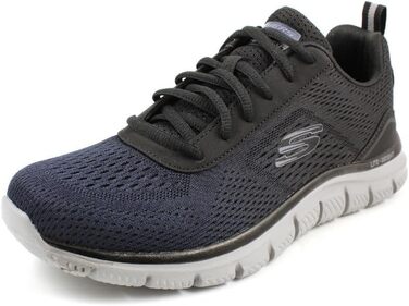 Чоловічі кросівки Skechers Track Ripkent - Navy Mesh Black Trim (40 EU, Широкий)