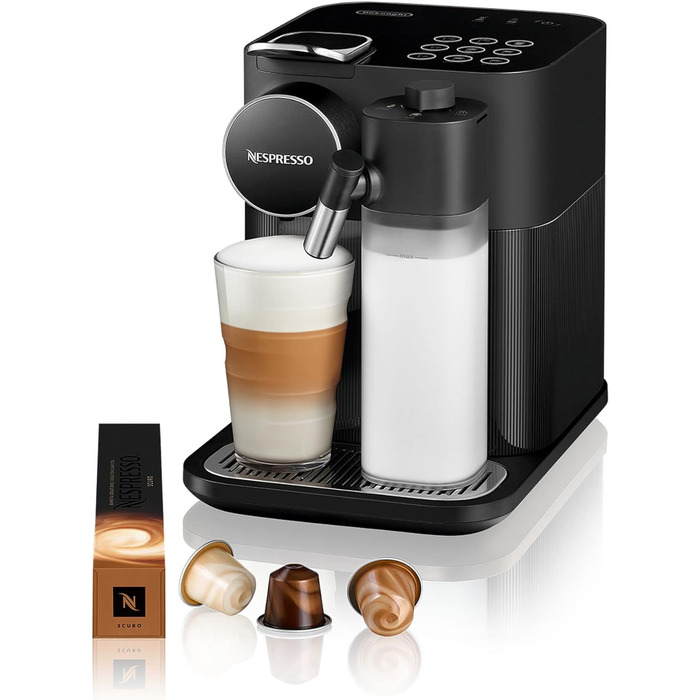 Nespresso De'Longhi EN640.B Gran Lattissima Coffee Capsule Machine with Automatic Milk System, 19 Bar Pressure, 1400W, Black Black Version 2.0