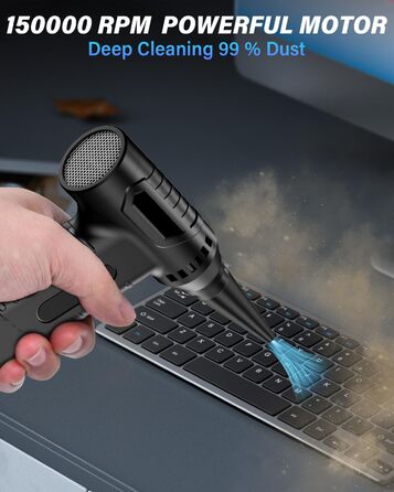 Електричний пилодув AK-01 з акумулятором 4000mAh: для чищення ноутбука, клавіатури, авто та офісної техніки
