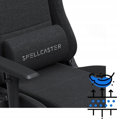 Ігрове крісло Sense7 Spellcaster XL FUKU, тканина, чорне