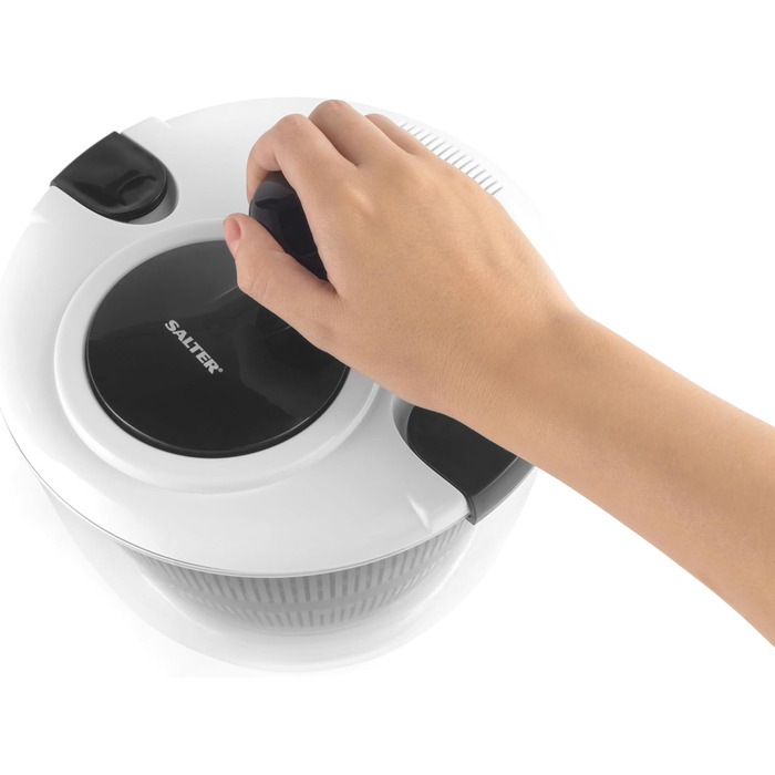 Салатниця-центрифуга Salter 3.5L – миття, сушіння та подача, чорна