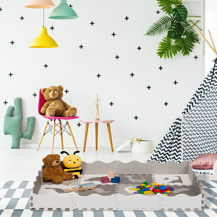 Relaxdays Dinosaur Puzzle Mat with Border
