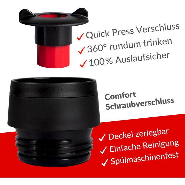 Термокружка Emsa з гравіюванням | Аквамарин | 360 мл | Термокружка для подорожей з індивідуальним дизайном | 360° клапан, зручний гвинтковий закриття | Можна мити в посудомийній машині | Зберігає тепло до 4 годин та холод до 8 годин | Кружка для кави на в