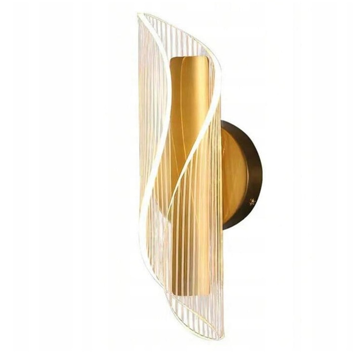 Сучасний золотий настінний LED-світильник (бра) з регулюванням температури світла 3000K/4000K/6000K для спальні