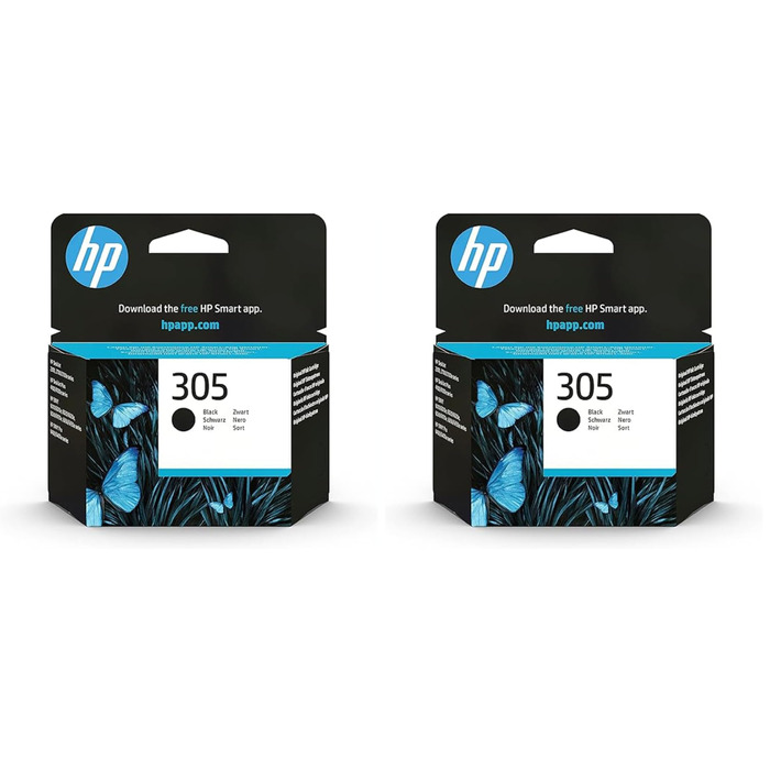 Оригінальний картридж HP 305 чорний (3YM61AE) для принтерів DeskJet 27xx, 41xx, Envy 60xx, 64xx, стандартний, комплект 2 шт.