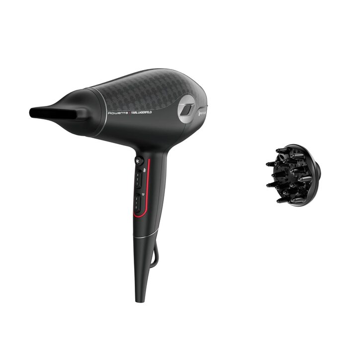 Випрямляч для волосся Rowenta x Karl Lagerfeld SF467L K/Pro Stylist з кератиновим покриттям та іонізацією, чорно-червоний