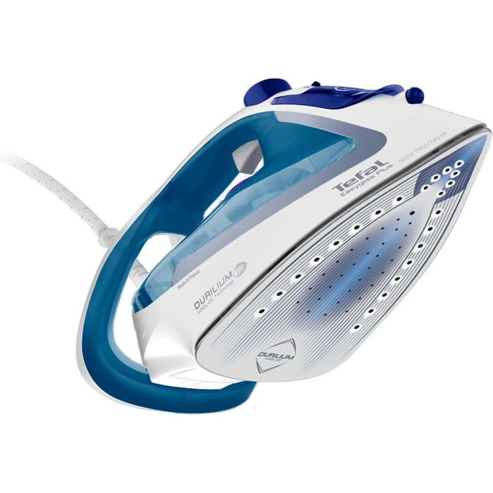 Tefal FV5751 Durilium Plus Steam Iron, 220g Steam Shot, 2700W, Test Winner 2019 best sole | Durilium AirGlide sole with three steam zones, self-cleaning function, anti-scale system