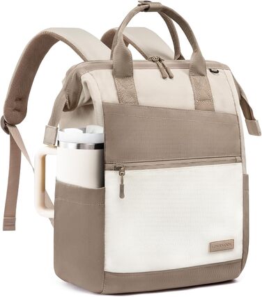 Рюкзак LOVEVOOK для жінок, 15.6 дюймів, шкільний рюкзак для підлітків, велике відділення для пляшки води, велика відкрита конструкція, сумка для роботи, шкільна сумка, рюкзак для подорожей, універсітету, школи, 15.6' (Хакі, 15.6')