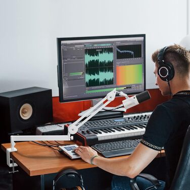 Кріплення для мікрофона TONOR T20LP: низькопрофільний кронштейн для геймінгу та подкастингу, регульований, сумісний з багатьма моделями