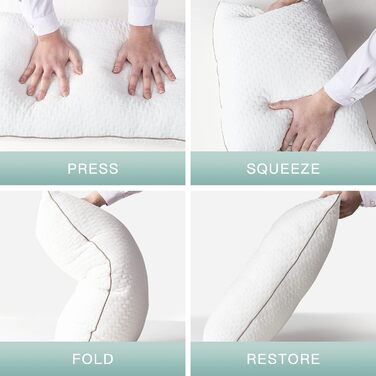 BedStory Pillows, Sleeping Pillows, 2 Pack, Hypoallergenic, Anti-Dust Mites Pillows, Down Alternative Quality, Bed Pillows for Back, Stomach, and Side Sleepers, Standard Size, Washable, 42 x 70 cm