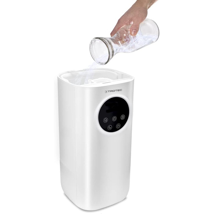 Тротек B 7 E – Ультразвуковий зволожувач повітря з аромадифузором, очищувач повітря з вугільним фільтром та UV-лампою, об'єм бака 5 л, нічний режим