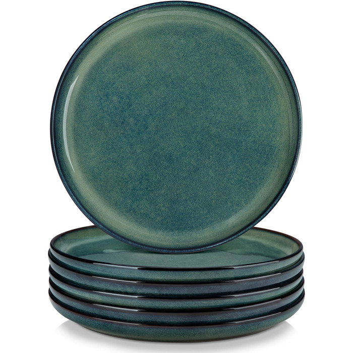 Vancasso Starry 24-Piece Stoneware Dinnerware Set - 6 Person Blue Tableware Set with Plates, Bowls & Dessert Plates