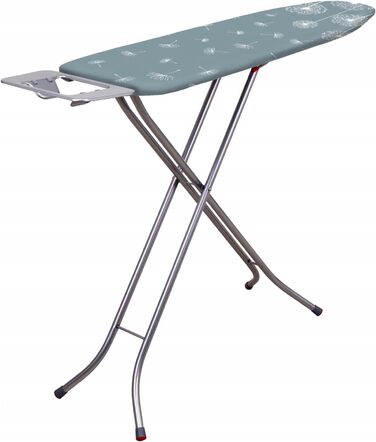 Складане прасувальне щитове полотно Basic, 114x34 см з металевою сіткою, з підкладкою з 5 мм піною та полицею для праски, з антиковзними ніжками