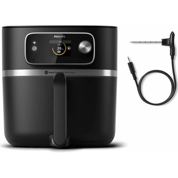 Philips HD9880/90 Airfryer 7000 Series XXL Connected with Food Thermometer, 2 kg Capacity, 8.3 L
