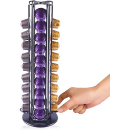 Поворотний тримач для капсул Nespresso OriginalLine на 40 капсул, чорний