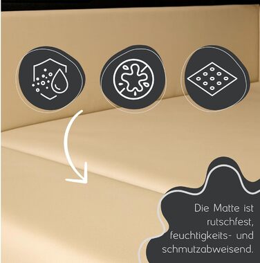 Захисна килимок для собак у багажник Golden Dog, штучна шкіра, кремовий, 100 x 80 см (M)